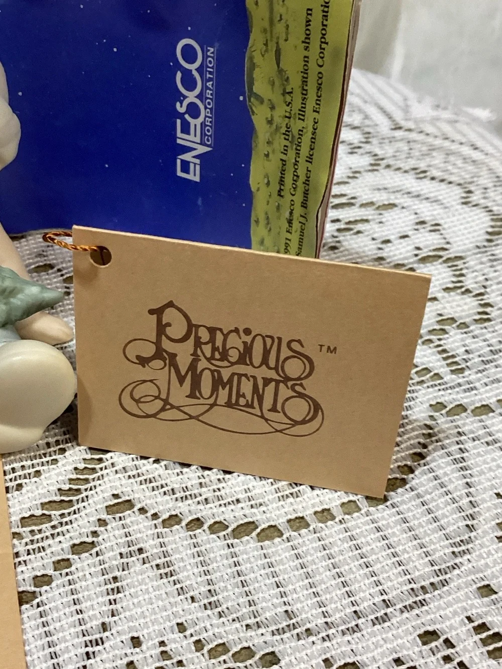 Precious Moments Don't Let the Holidays Get You Down Ornament 1990 New in Box